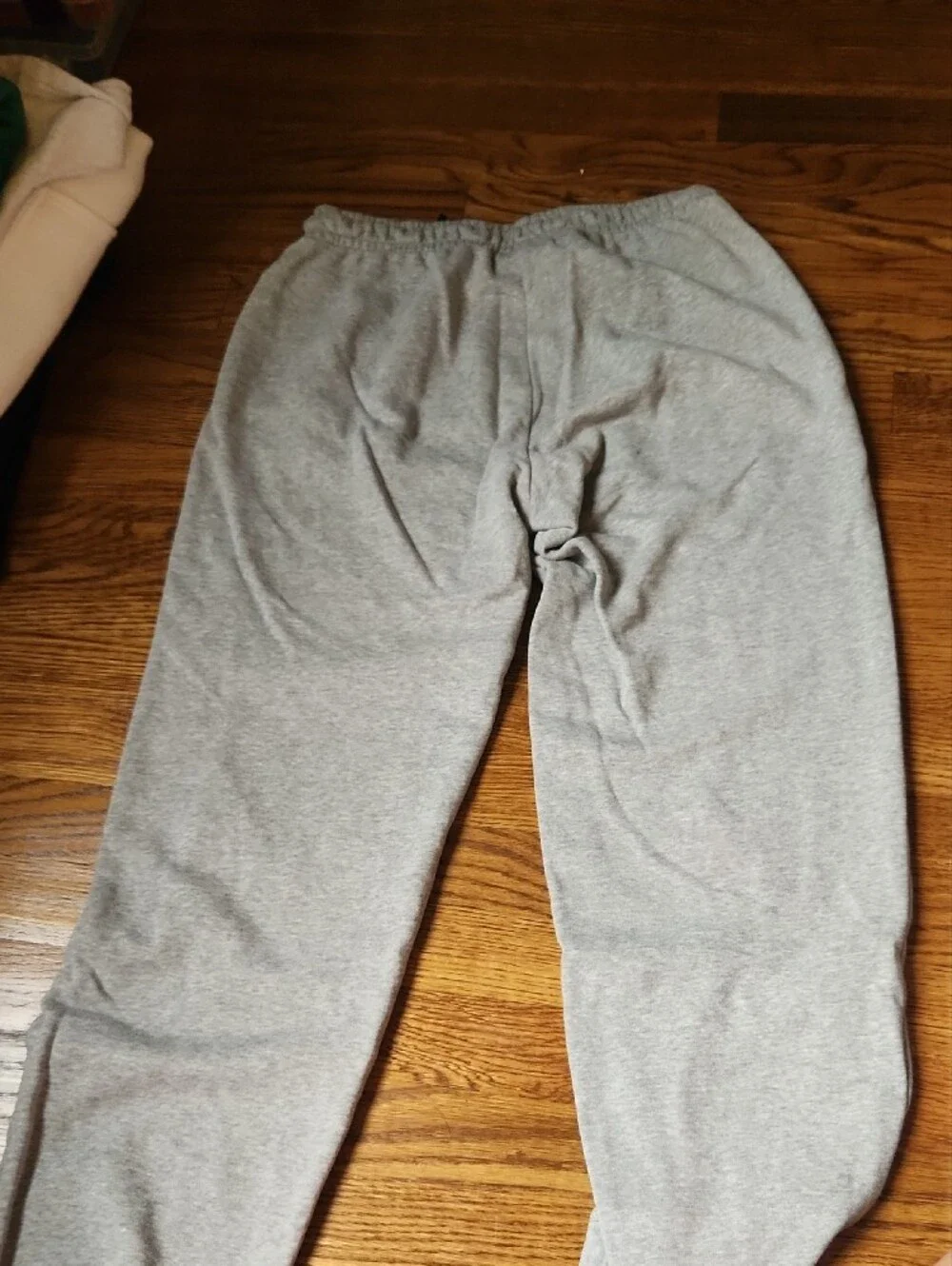Nike Light Gray Fleece Joggers with White Logo